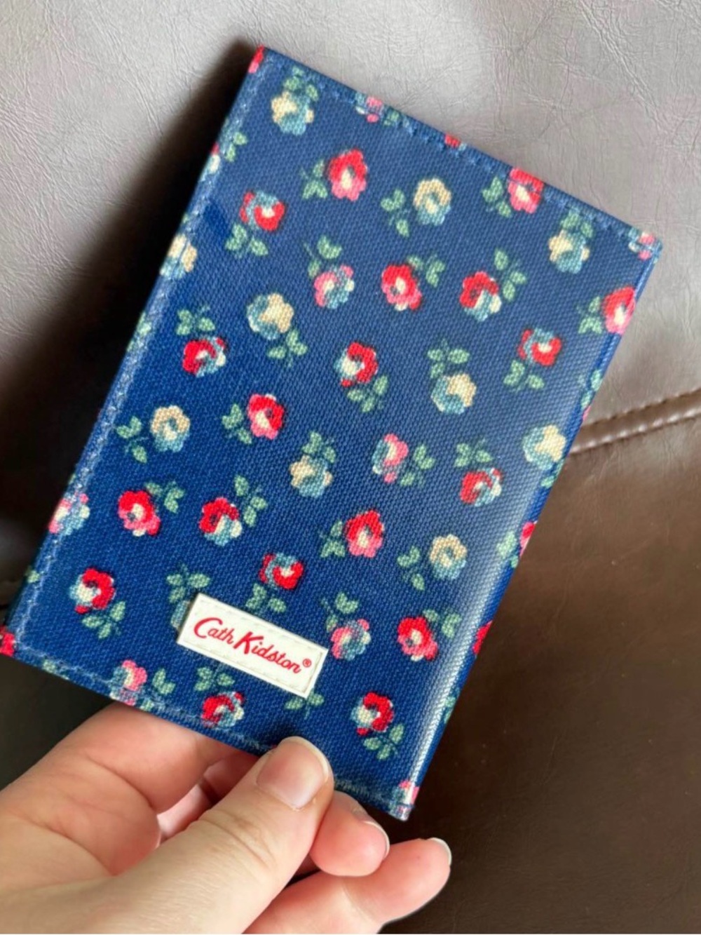 Cath Kidston Navy Floral Passport Holder